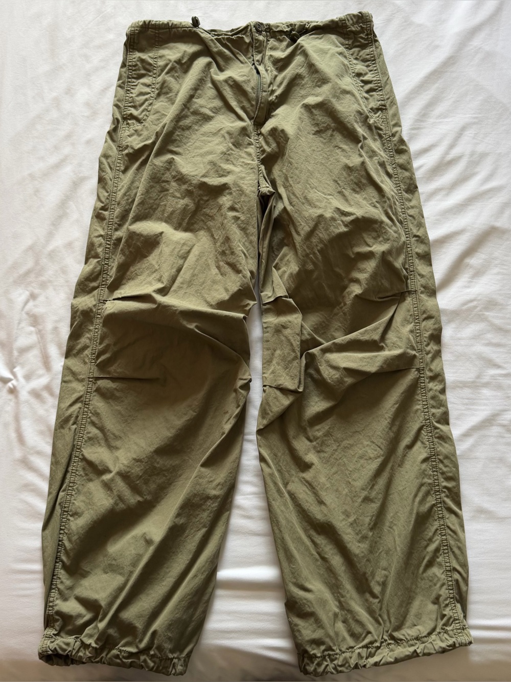 Levi's Olive Cargo Pants with Drawcord Hem